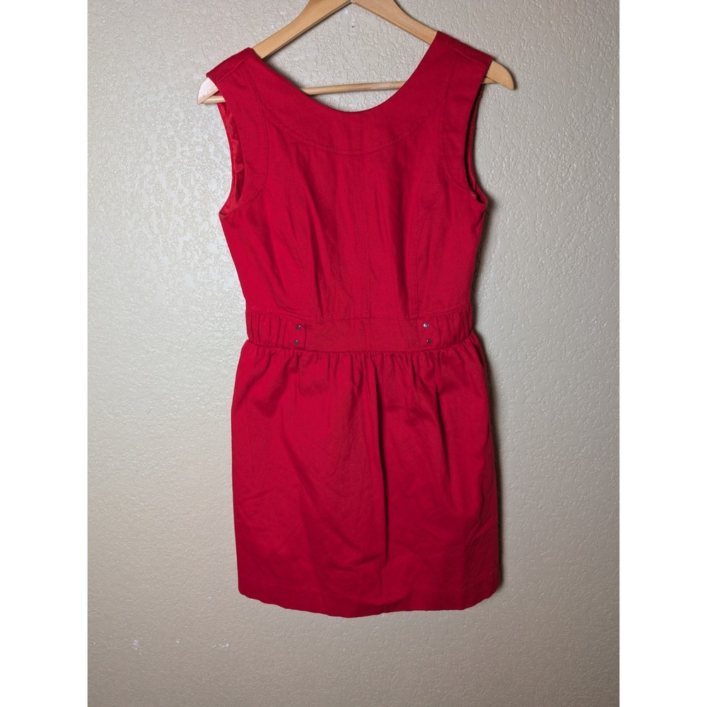 Sfera Red Lined Short Sleeveless Dress Sz Medium Fit And Flare Classic
